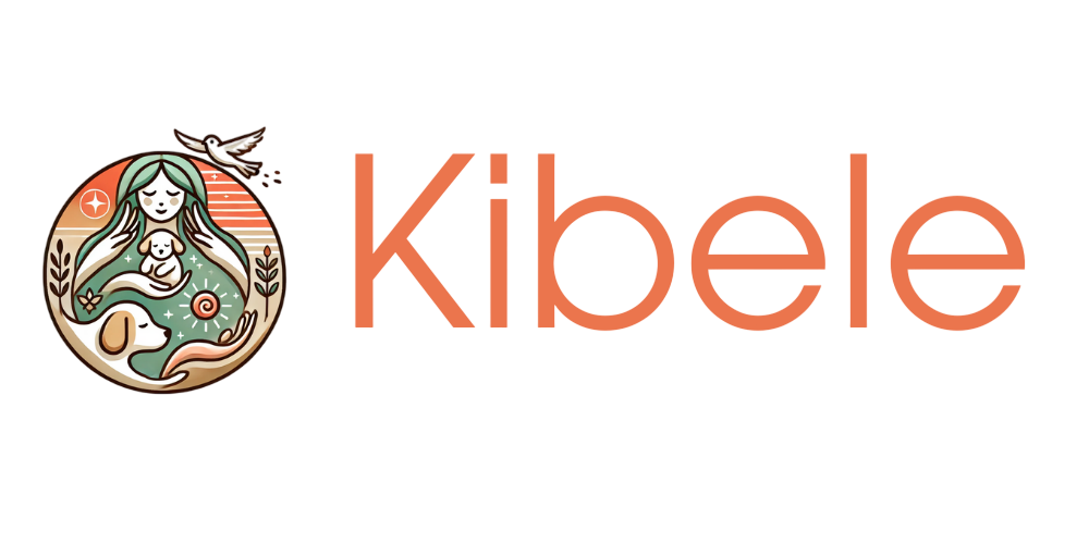 Kibele logosu — kadın, çocuk ve hayvanları kucaklayan ana tanrıça figürü